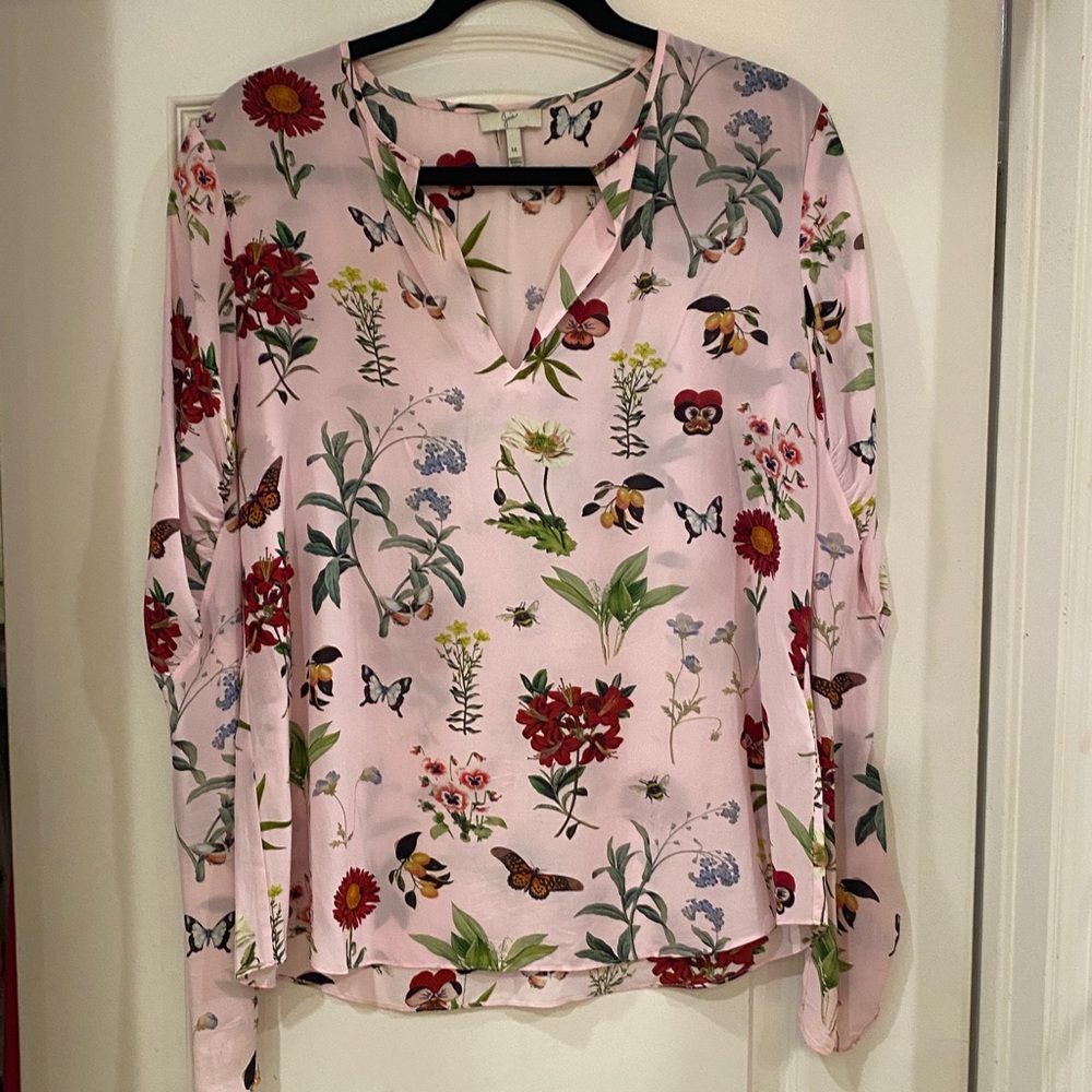 Joie Pink Liseli Floral Women's Blouse